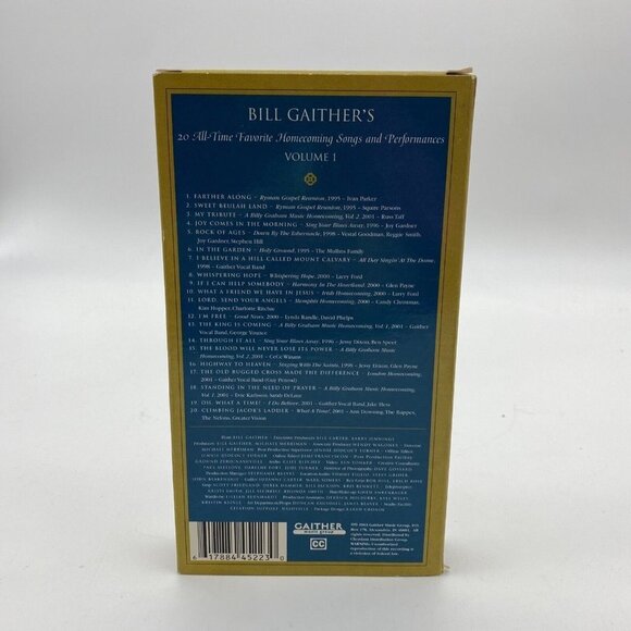 Lot 3 Bill Gaither's VHS Tapes 20 Favorite Songs Encore Down By‎ The Tabernacle - Picture 7 of 16